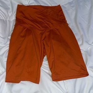 orange wild fable crossover biker shorts